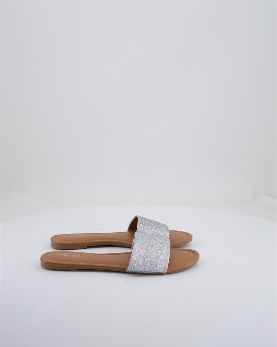 Pieces Sandals Cloth Silver Eu 38