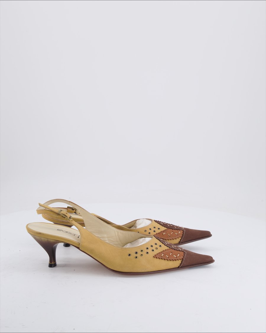 Reportage Heels Leather Beige Eu 38.5