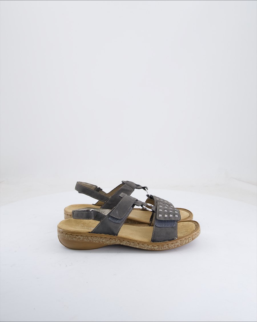 Rieker Sandals Leather Khaki 39 EU