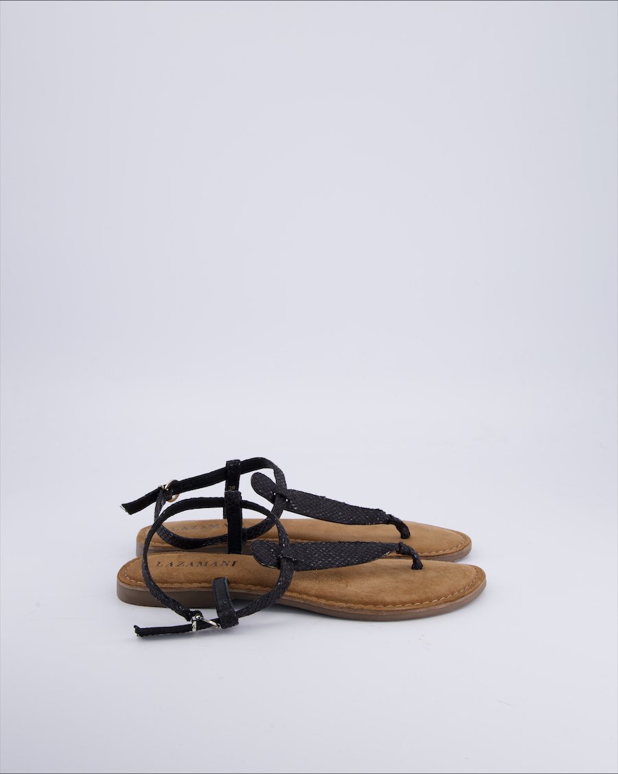 Lazamani Sandals Suede Black 39 EU