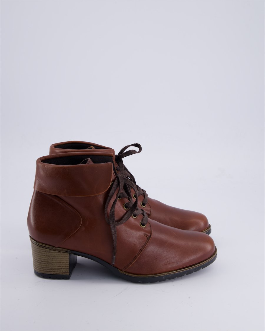 Naturflaufer Ankle boots Leather Brown 40 EU