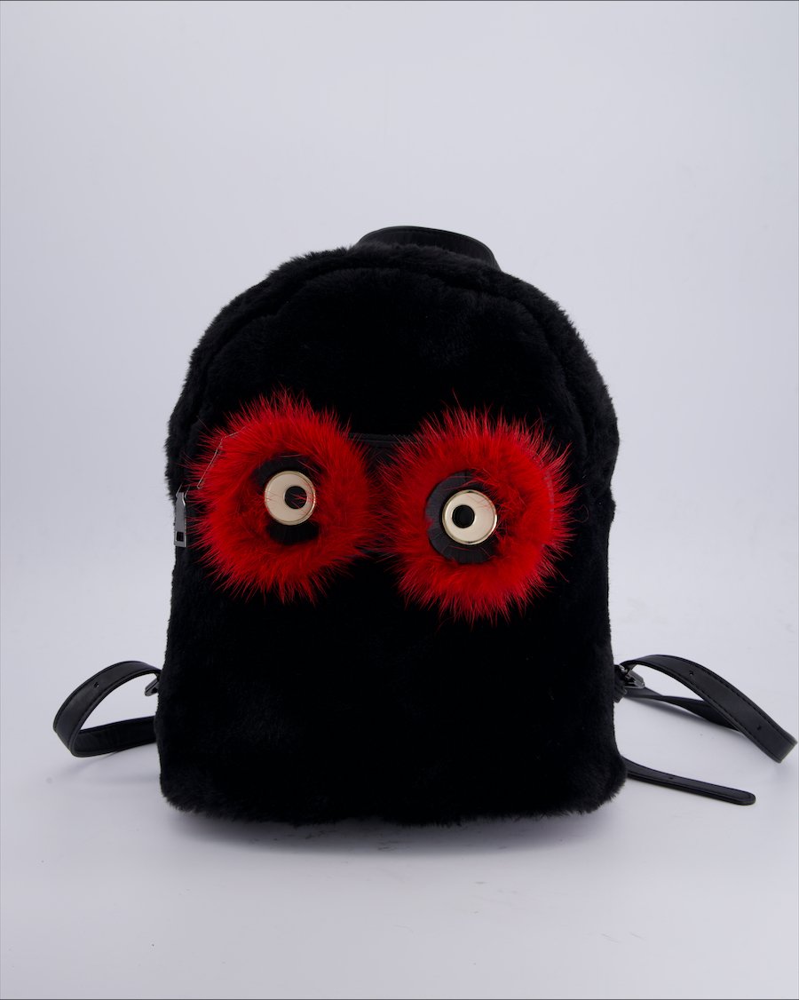 Tosca Blu Backpacks Faux fur Black