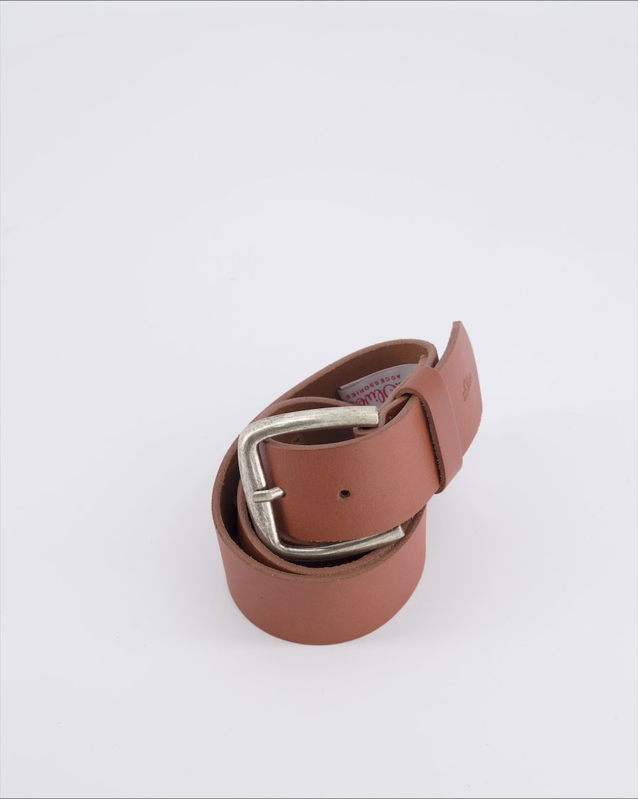 S.Oliver Belts Leather Brown 80 cm