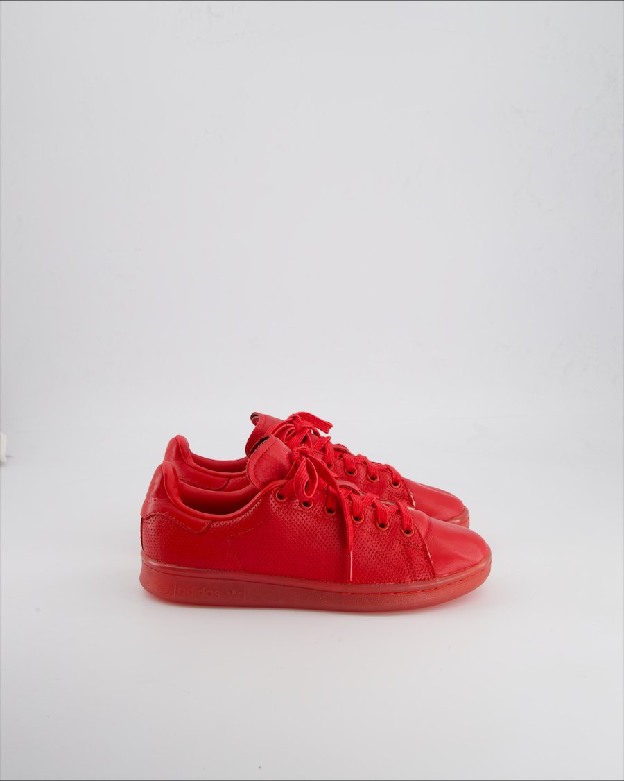 Adidas Stan Smith Trainers Leather Red 37.5 EU