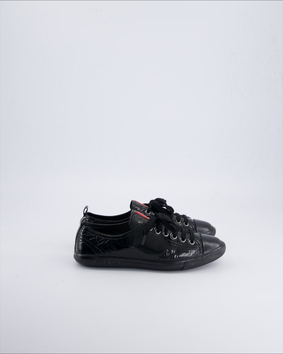 Prada Trainers Leather Black 36.5 EU
