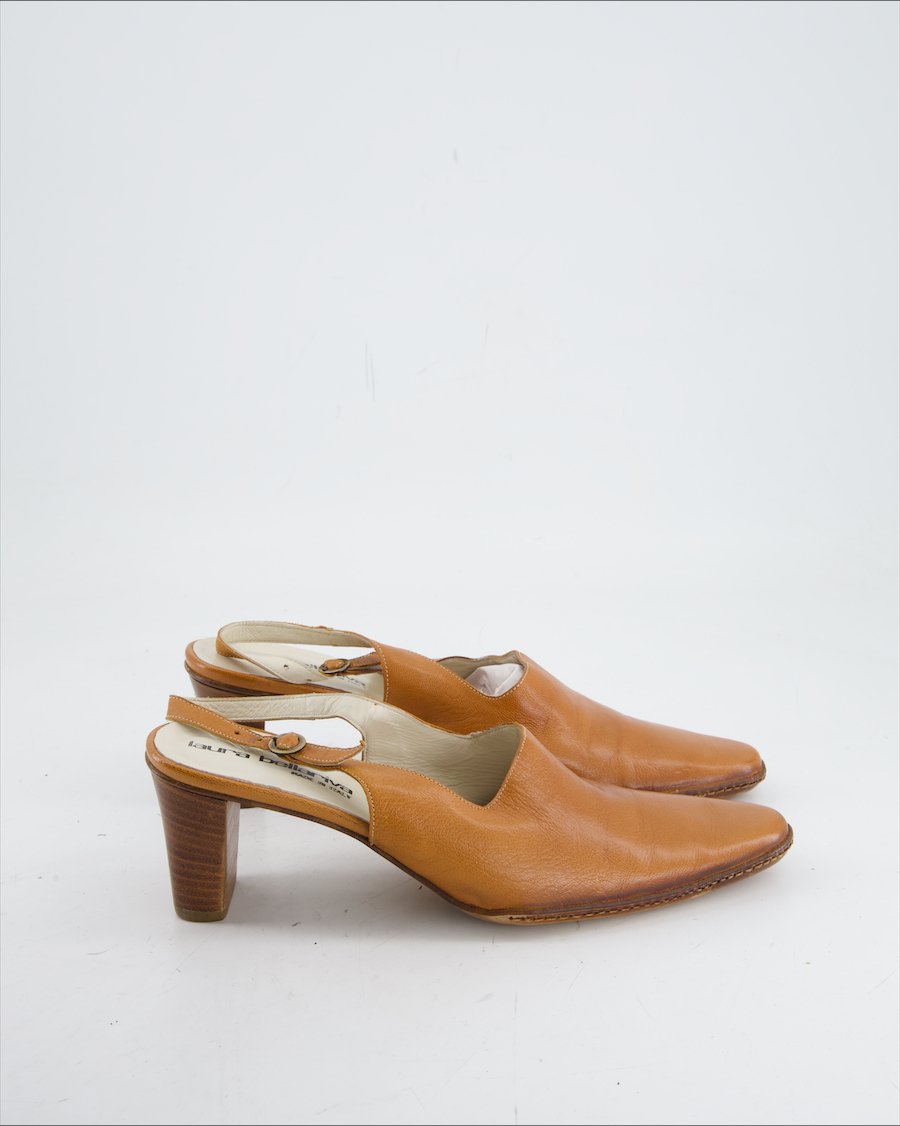 Laura Bellariva Heels Leather Camel Eu 40