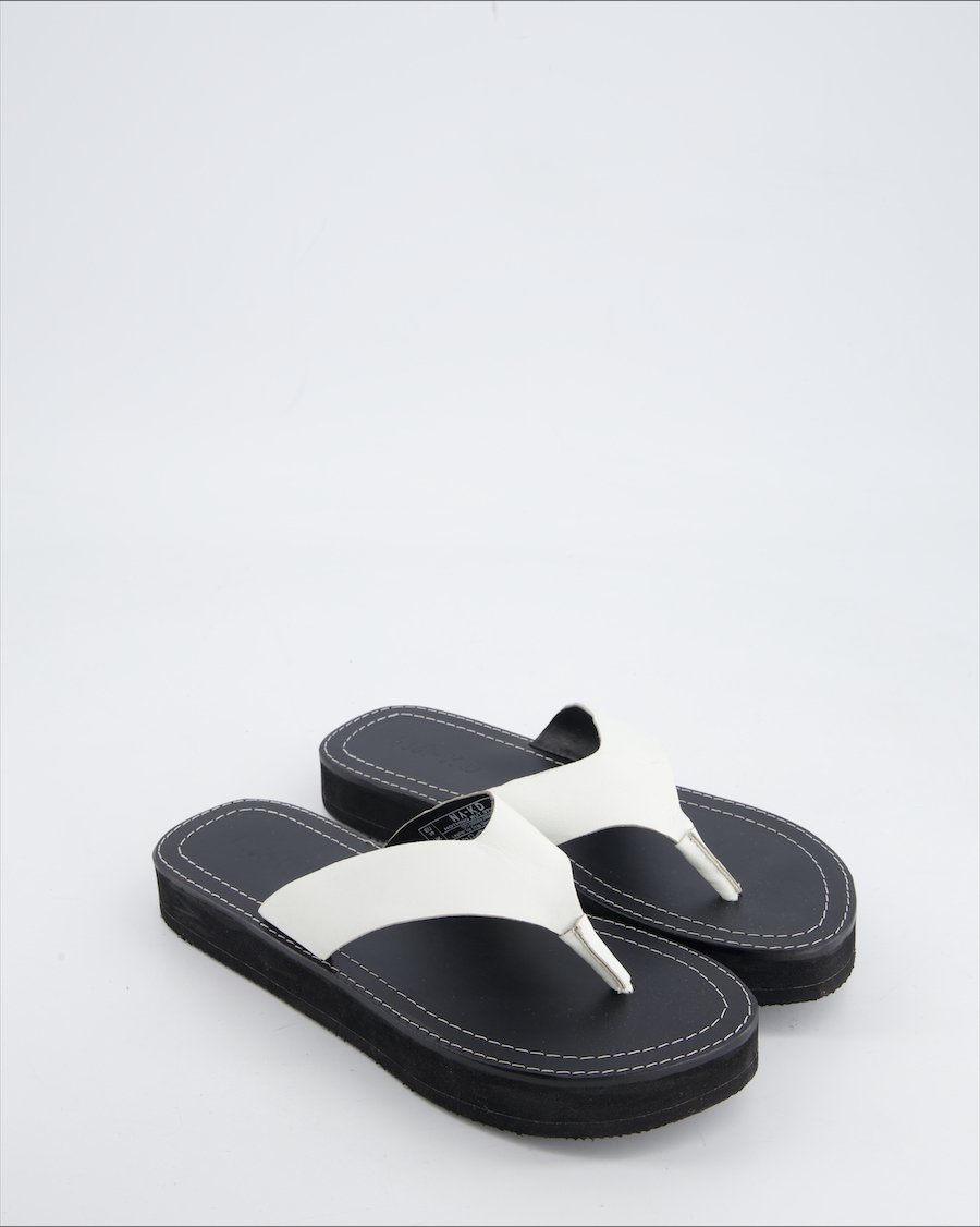 NA-KD Sandals Leather White Eu 39