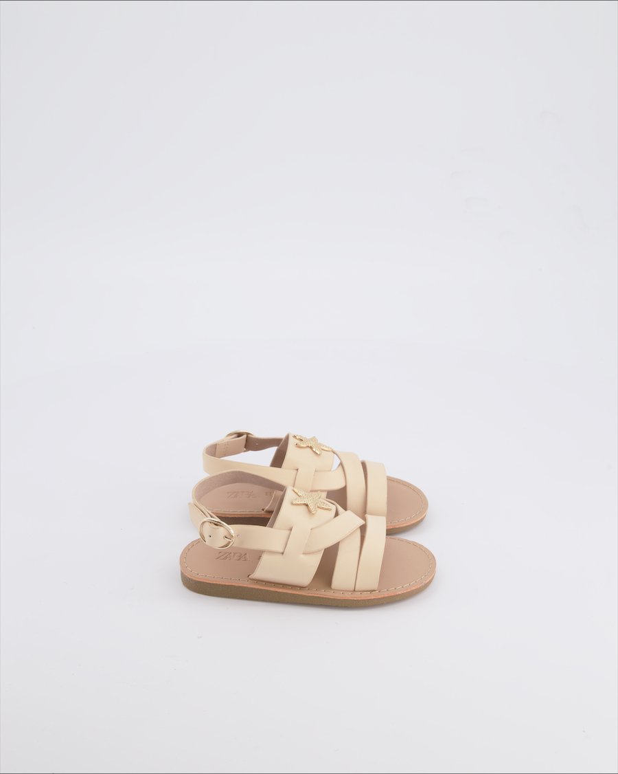 Zara Sandals Leather Pink 22 EU