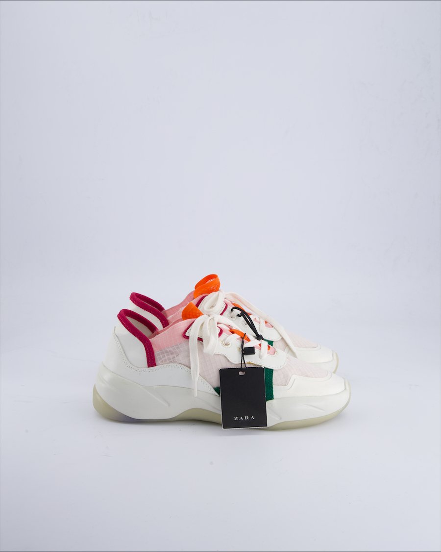 Zara Trainers Cloth White 38 EU