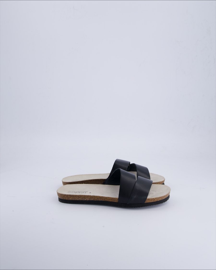 Esprit Sandals Leather Black 38 EU