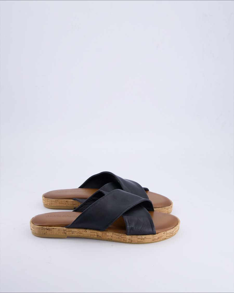 Andrea Sabatini Sandals Leather Black 40 EU