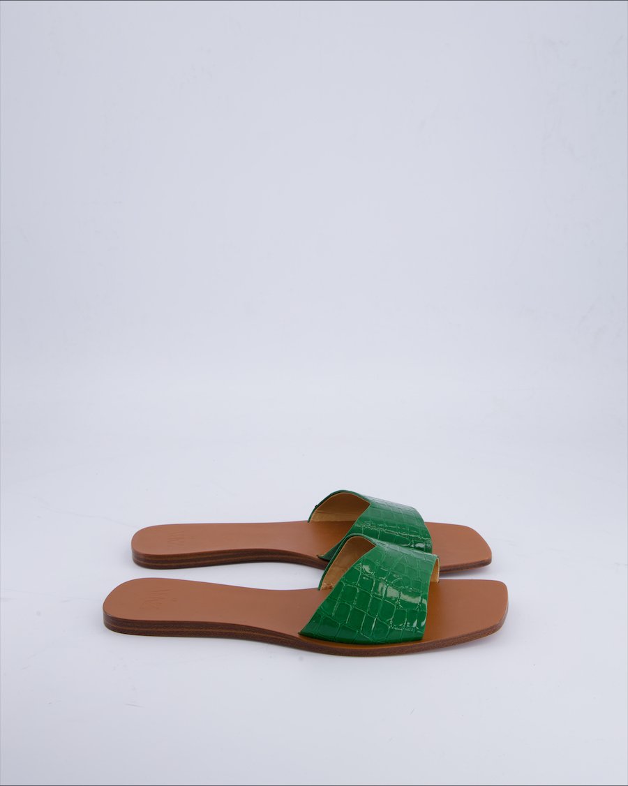 Zara Sandals Polyurethane Green 41 EU