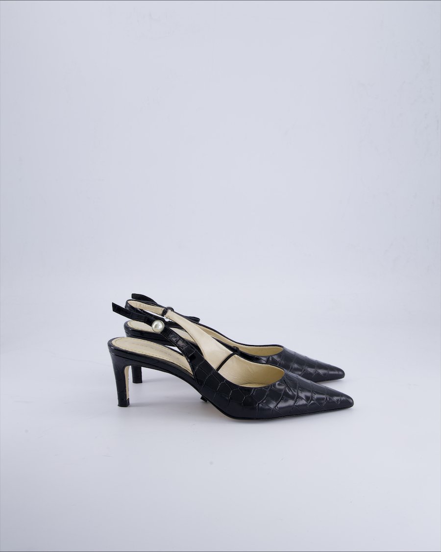 Zara Heels Polyurethane Black 39 EU