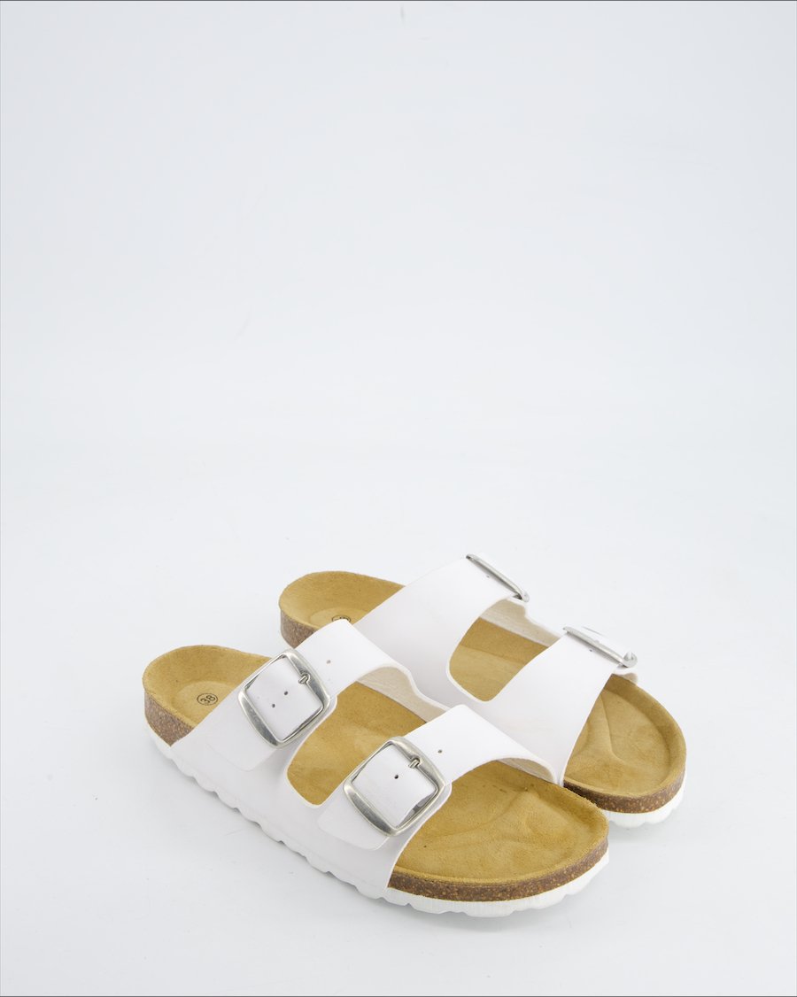 Wellness Sandals Leather White Eu 38