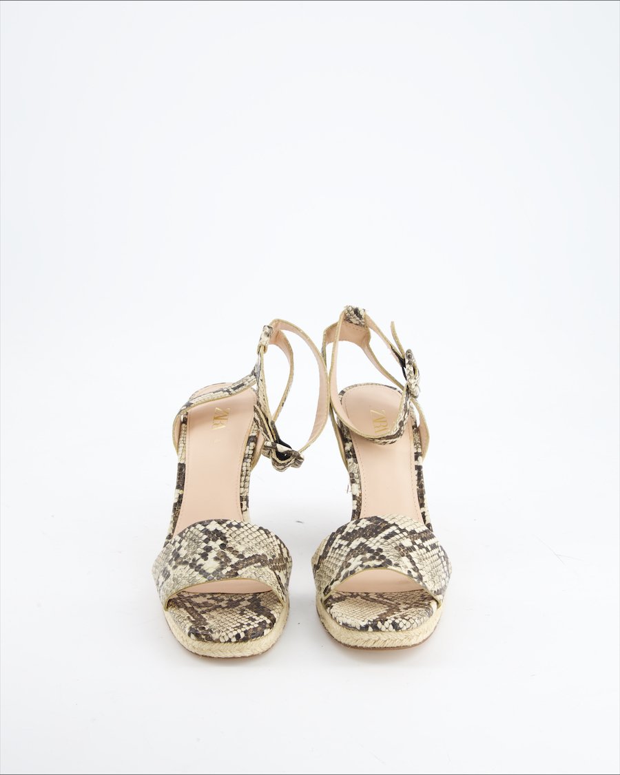 Zara Heels Leather Beige - immagine 5