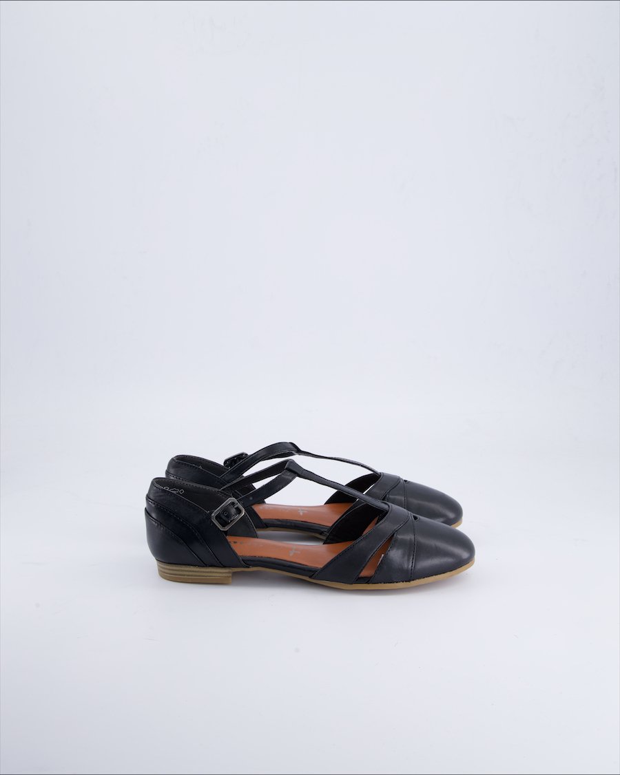 Tamaris Sandals Leather Black 37 EU