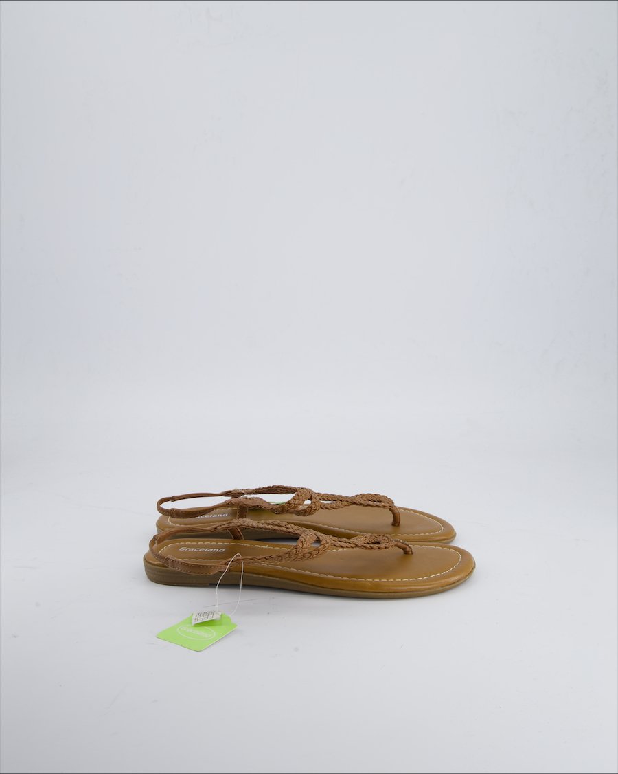 Graceland Sandals Leather Brown 38 EU
