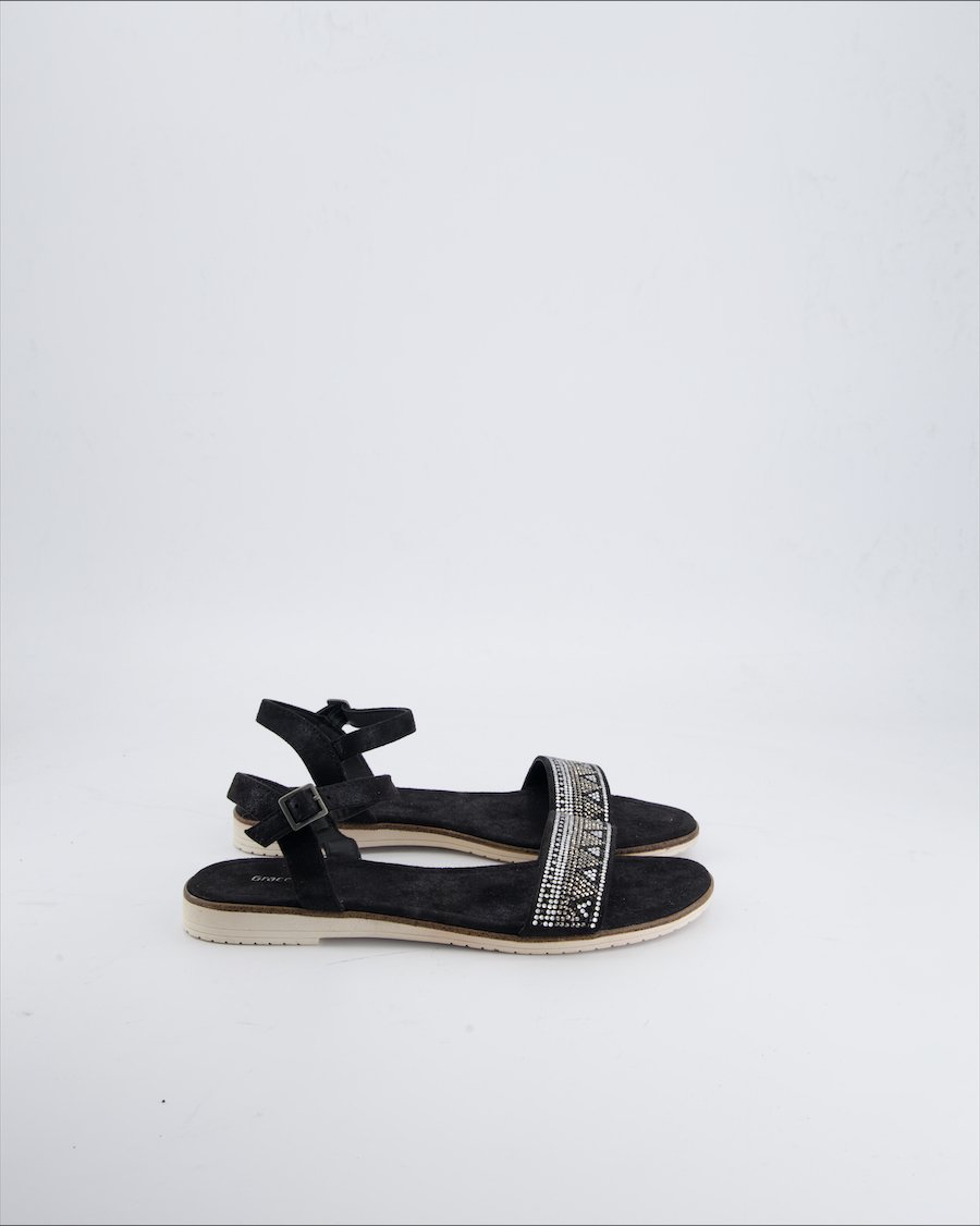 Graceland Sandals Suede Black 38 EU