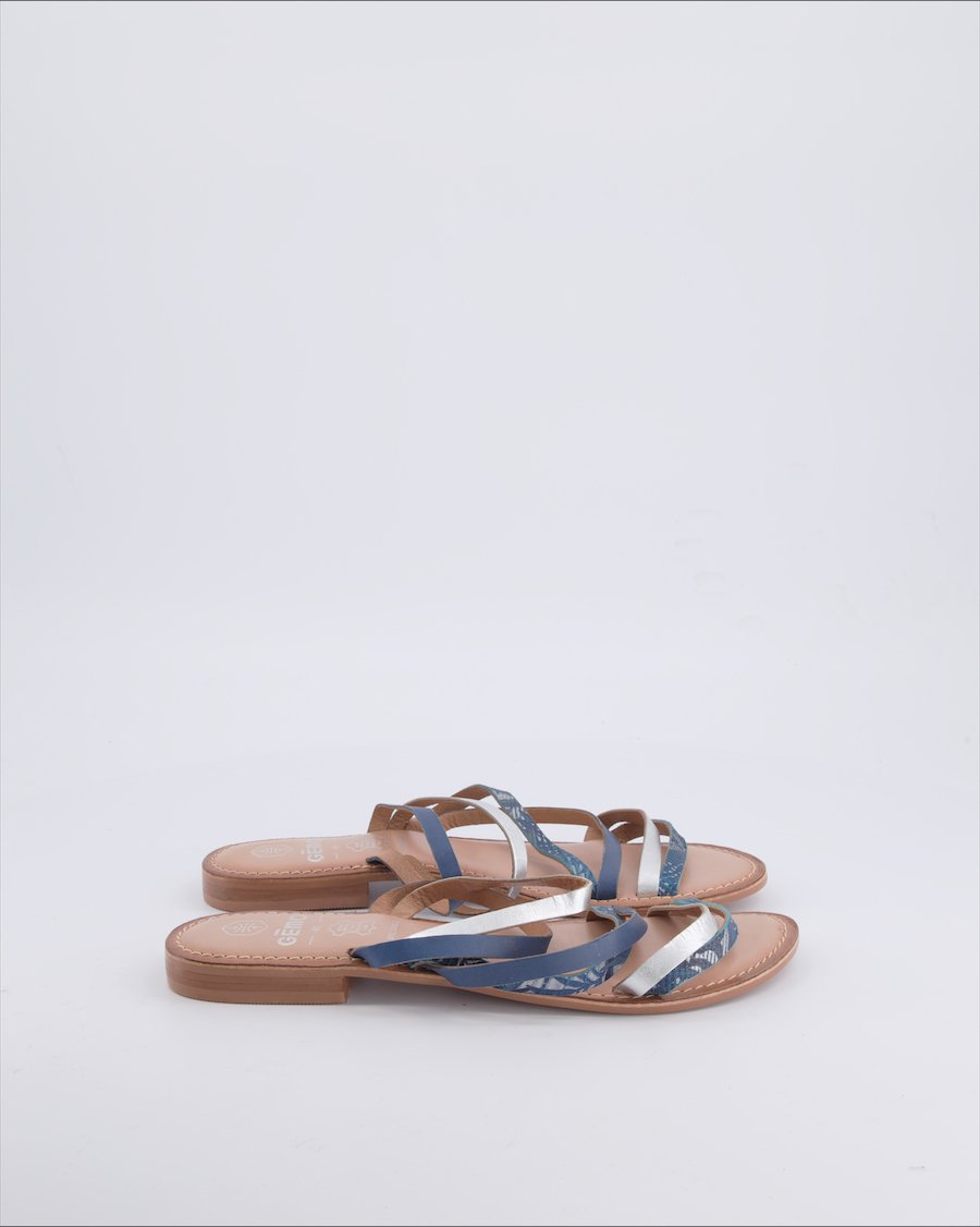 Gemo Sandals Leather Blue 41 EU