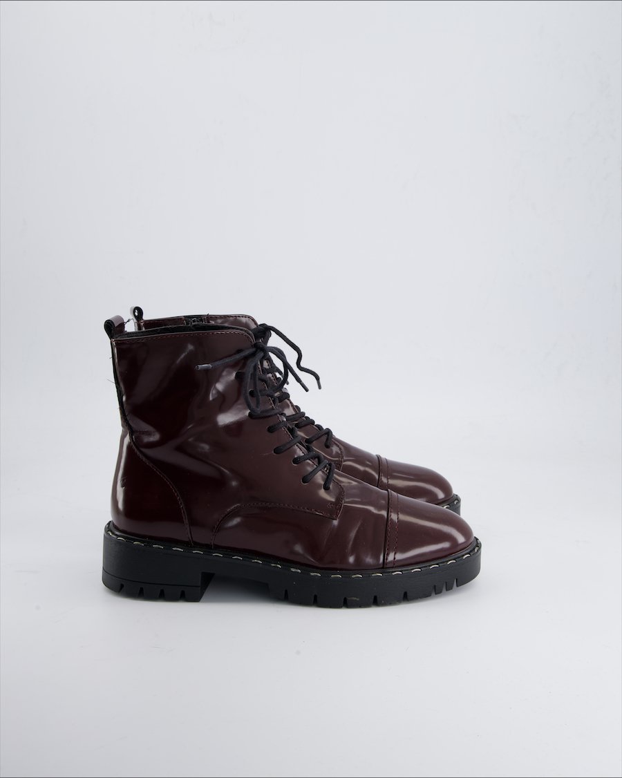 Graceland Ankle boots Polyurethane Burgundy 40 EU