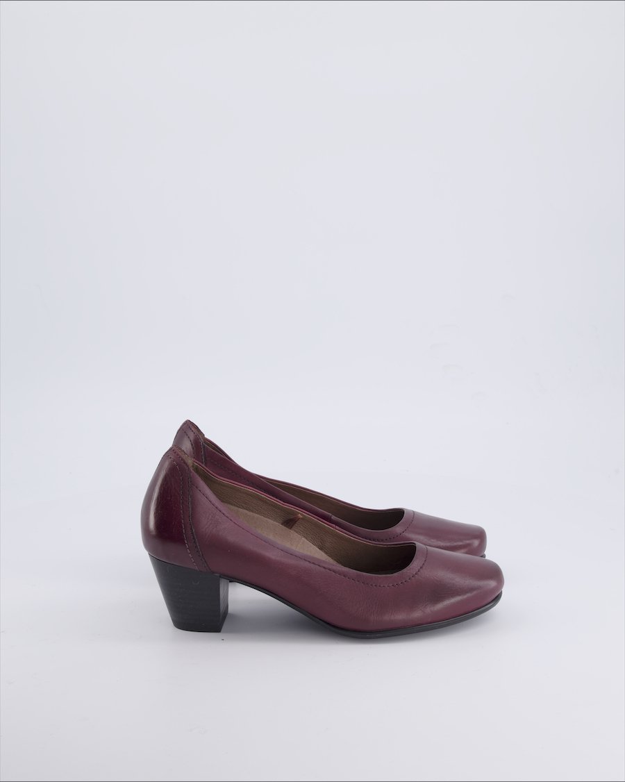 Caprice Heels Leather Burgundy 36 EU