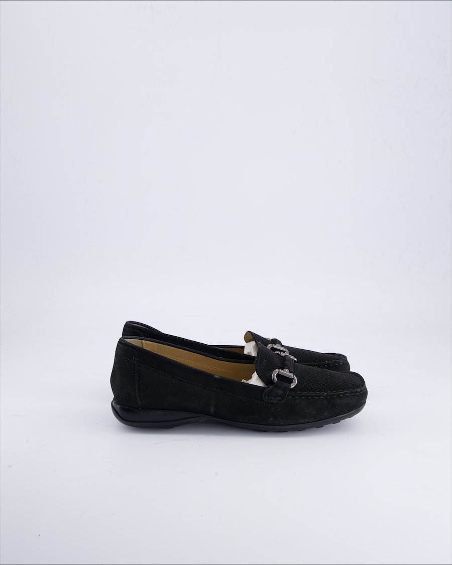 Geox Boat shoes, loafers & moccasins Suede Black 39 EU