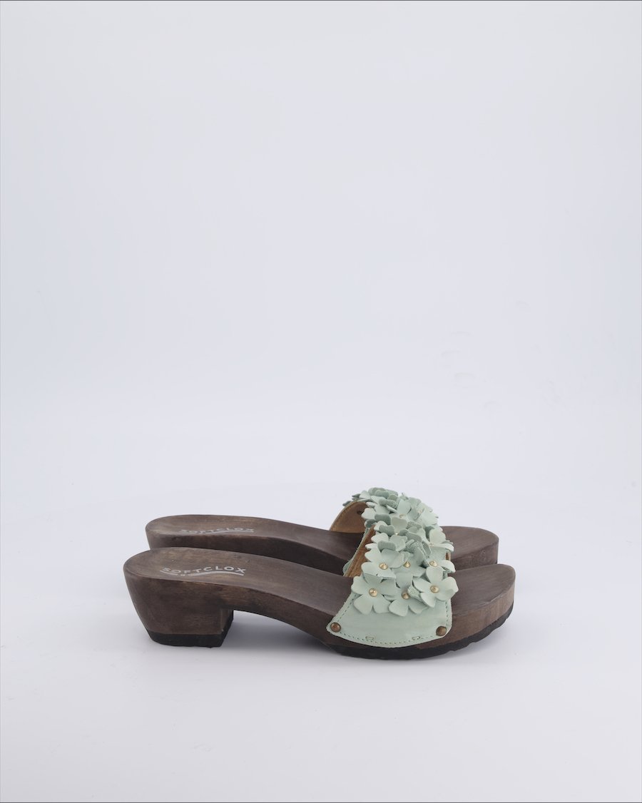 Soft Clox Clogs & mules Leather Green 39 EU