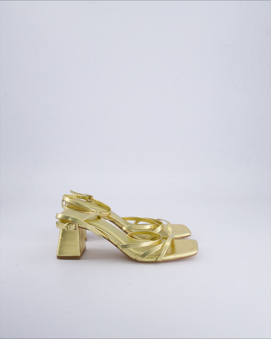 Pull&Bear Heels Polyurethane Gold 37 EU