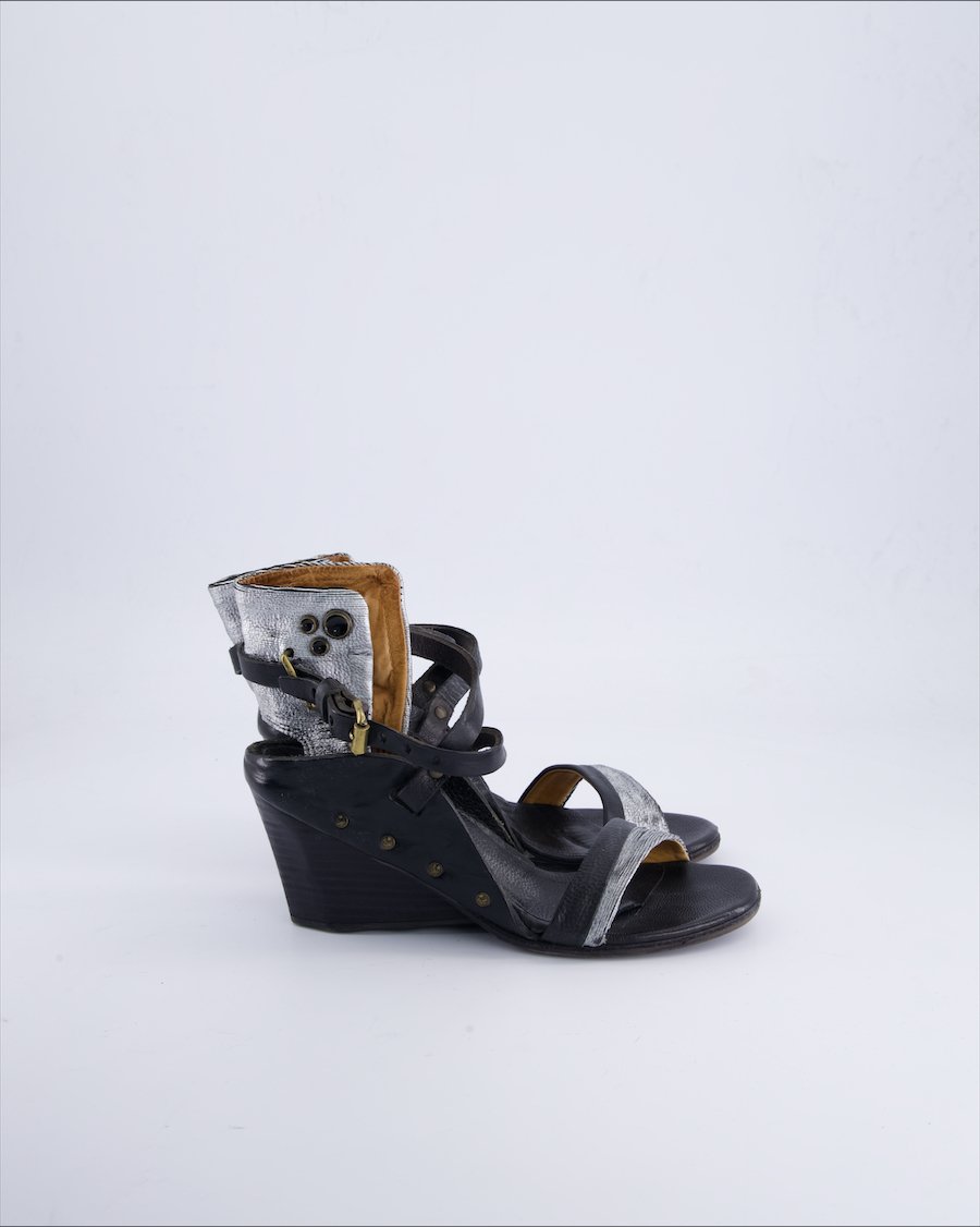 A.S.98 Sandals Leather Black 38 EU