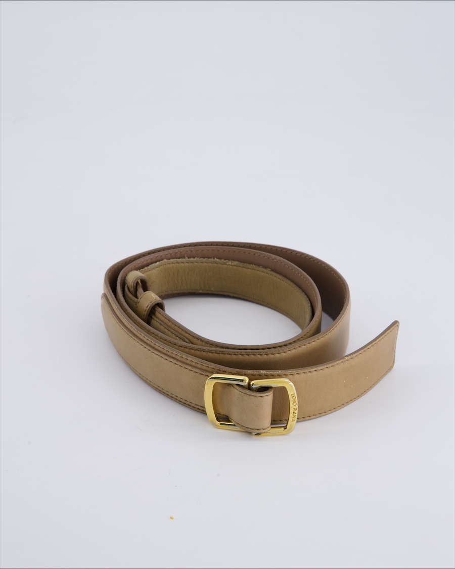 Loro Piana Belts Leather Beige