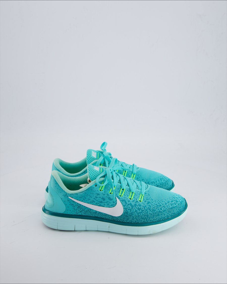 Nike Free RN Distance Trainers Cloth Turquoise 40 EU
