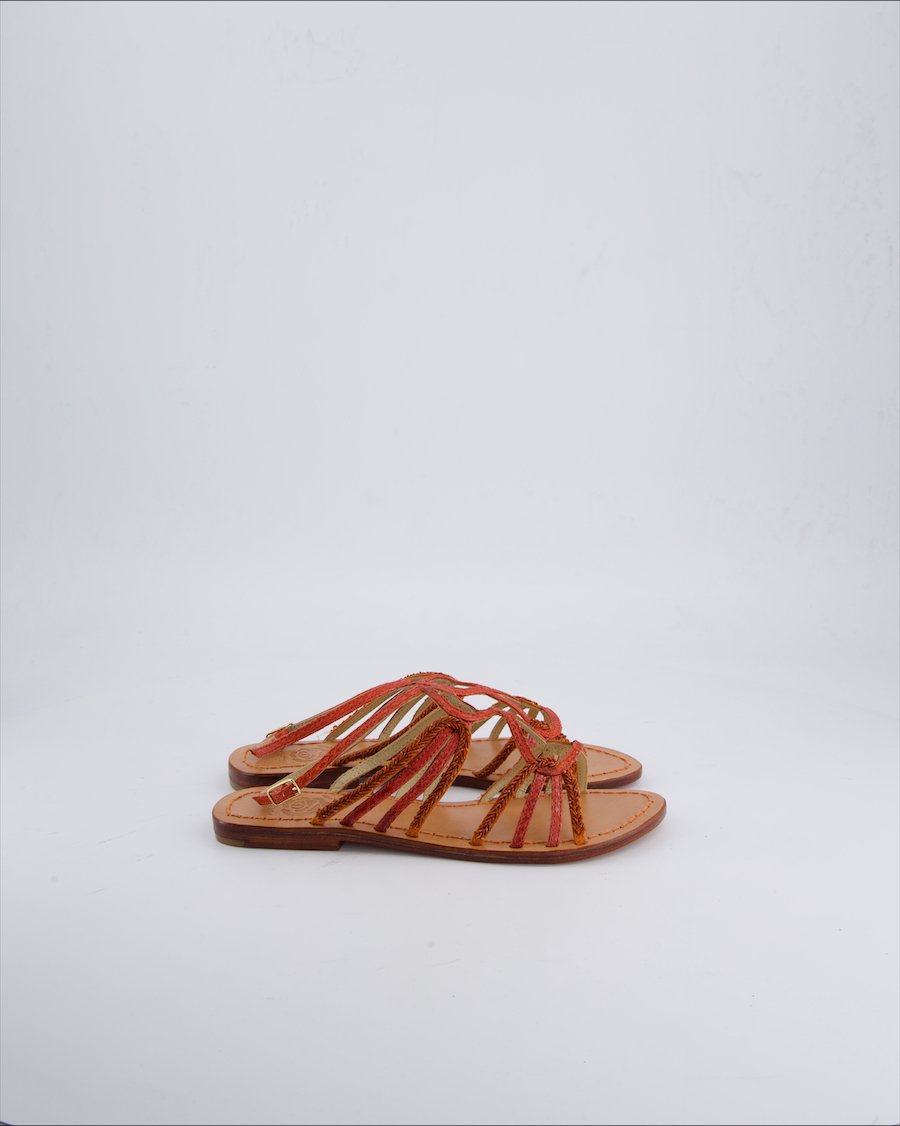 Maliparmi Sandals Leather Brown 37 EU