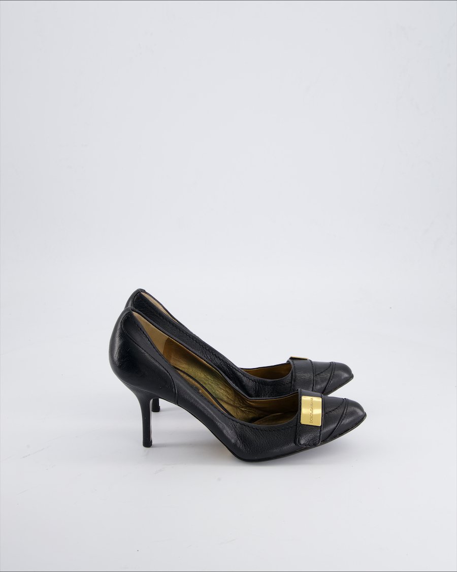 Dolce & Gabbana Heels Leather Black 37 EU