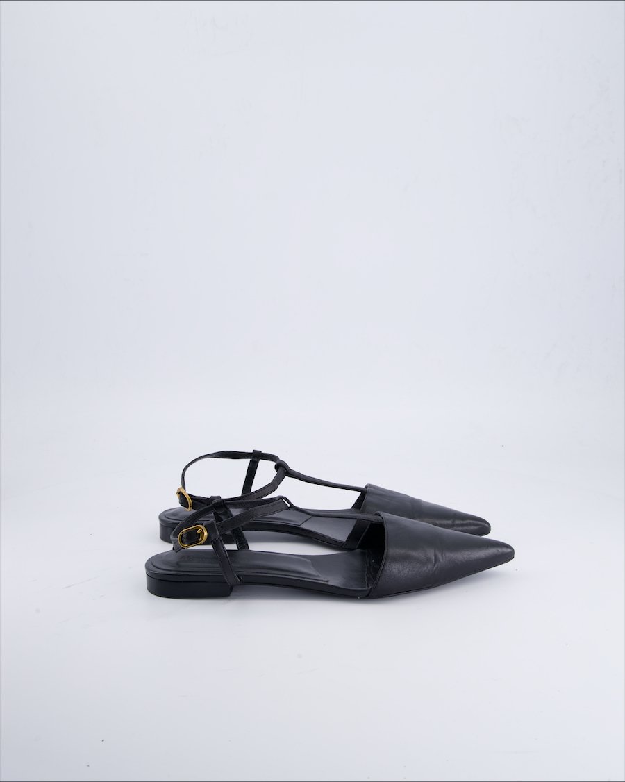 Massimo Dutti Shoes Leather Black 39 EU