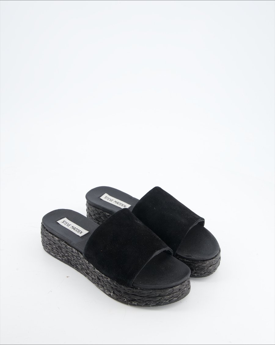 Steve Madden Sandals Suede Black Eu 38
