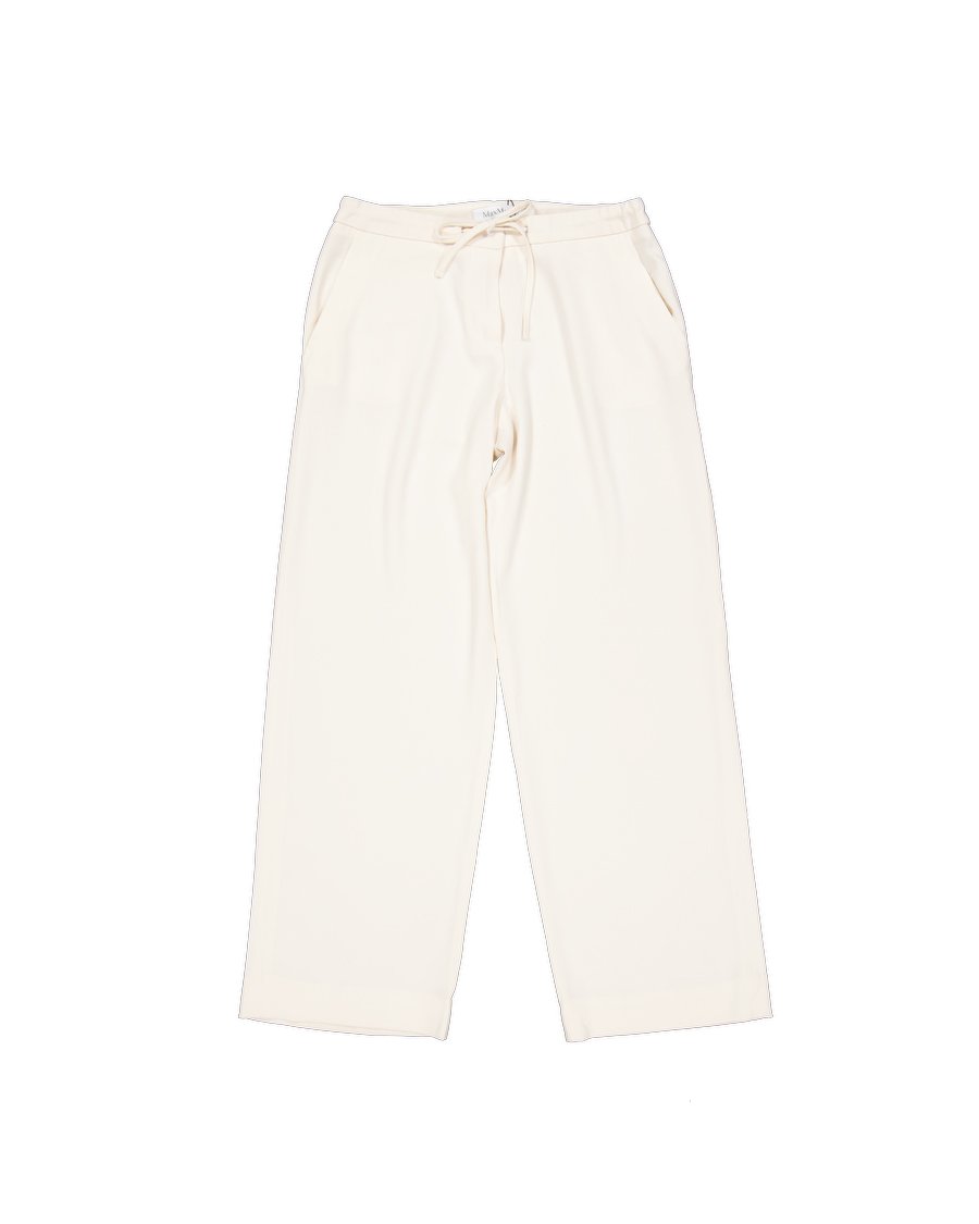 Max Mara Trousers Polyester Ivory L