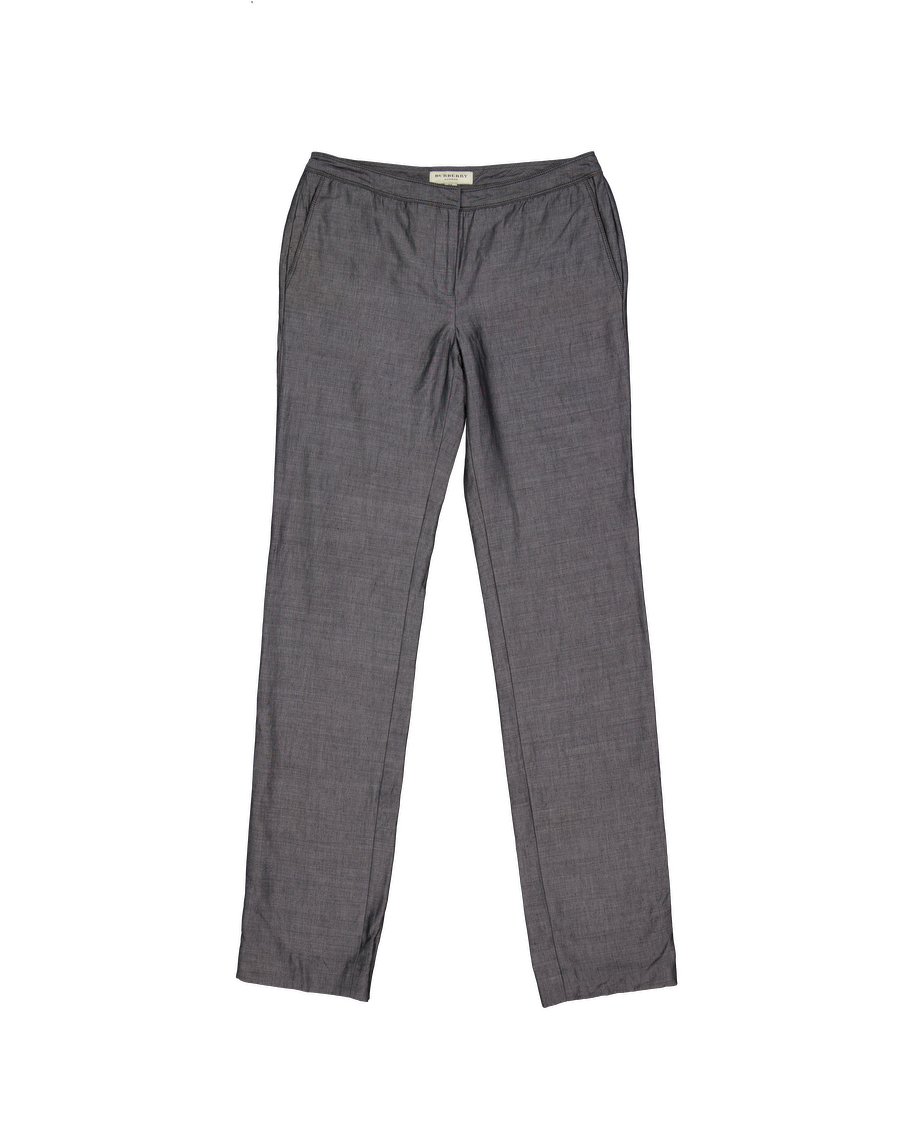 Burberry Trousers Viscose Grey 40 IT
