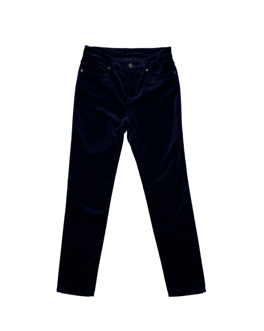 Loro Piana Trousers Velvet Navy 42 IT