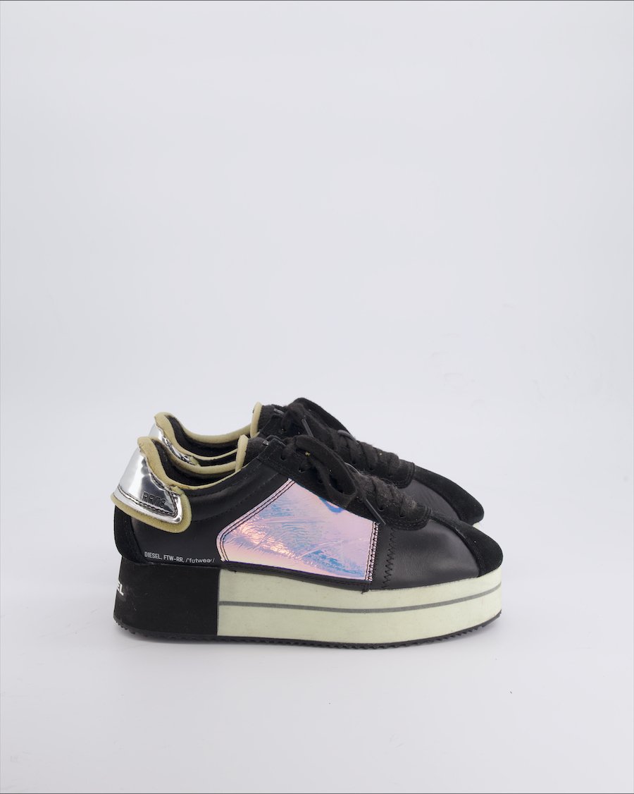 Diesel Trainers Leather Black 38 EU