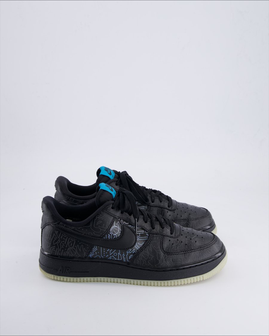 Nike Air Force 1 Trainers Leather Black 40.5 EU