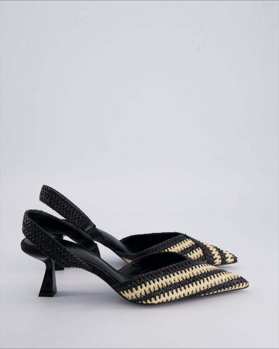 Zara Heels Wicker Black 39 EU