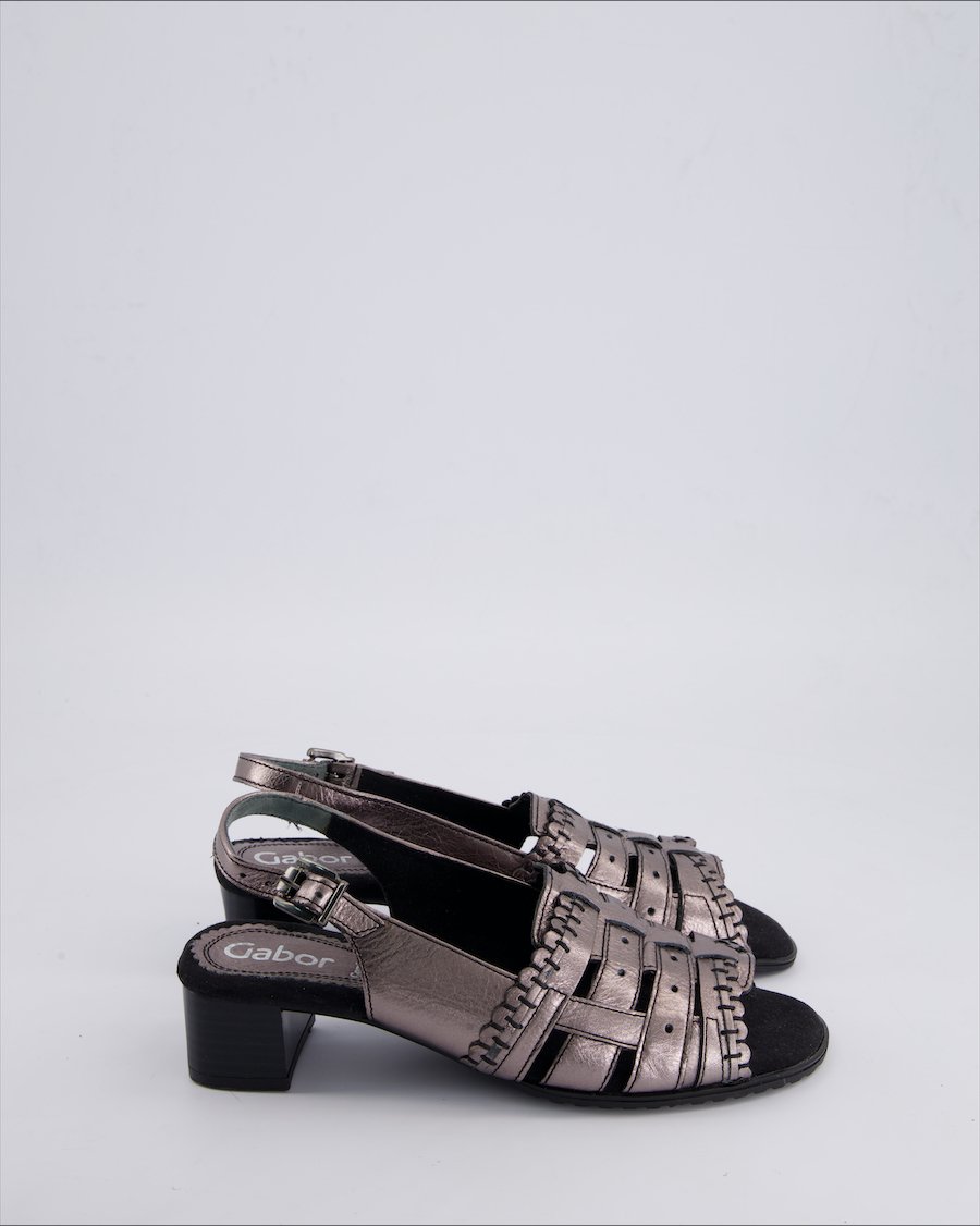 Gabor Heels Leather Silver 37.5 EU