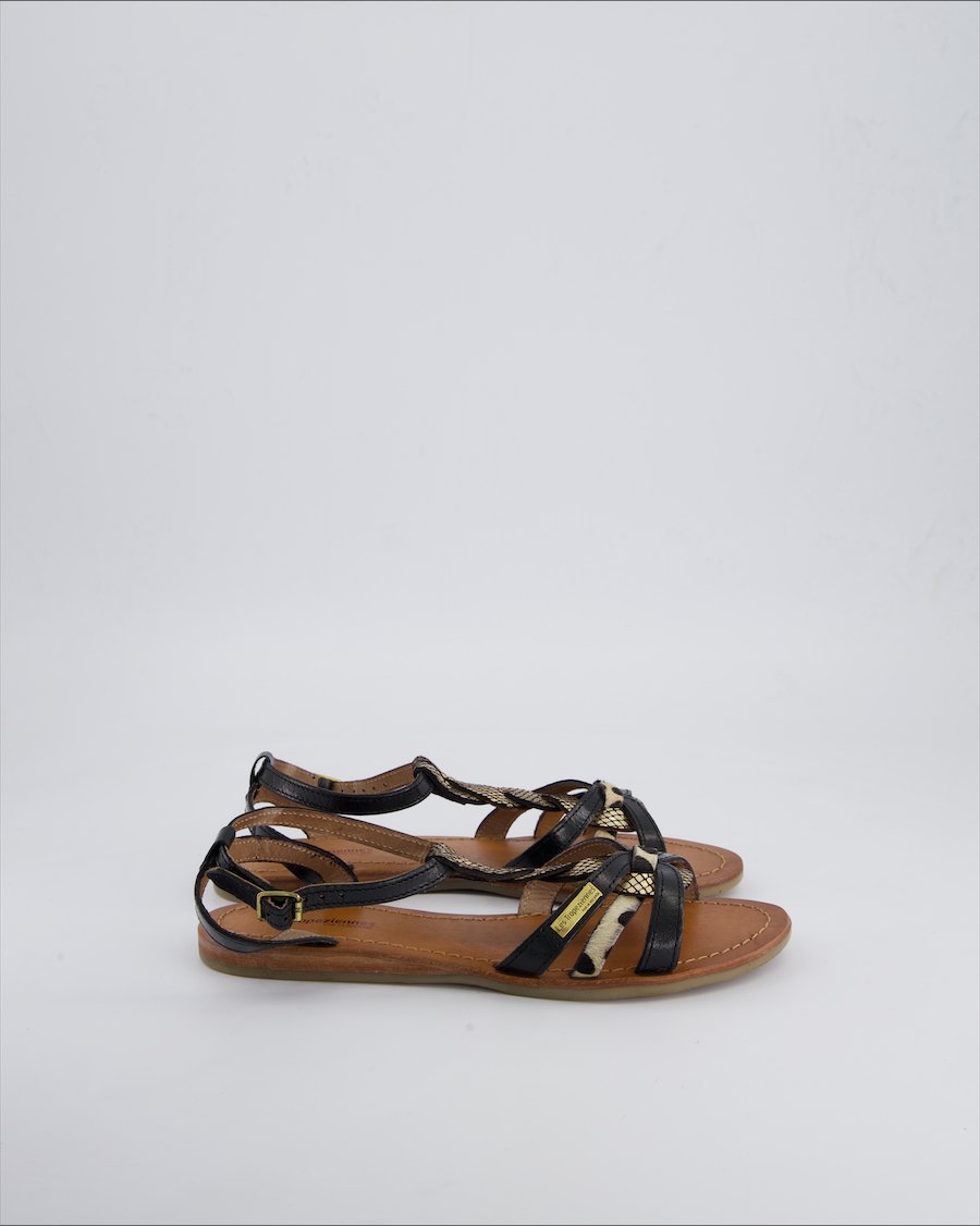 Les Tropeziennes Sandals Leather Black 38 EU