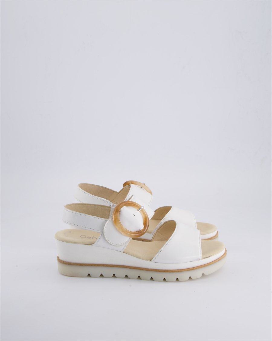 Gabor Sandals Leather White 39 EU