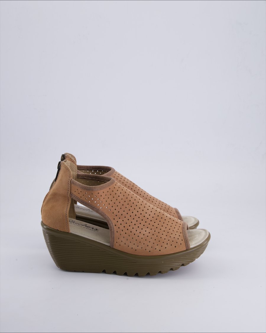 Skechers Sandals Leather Beige EU 37