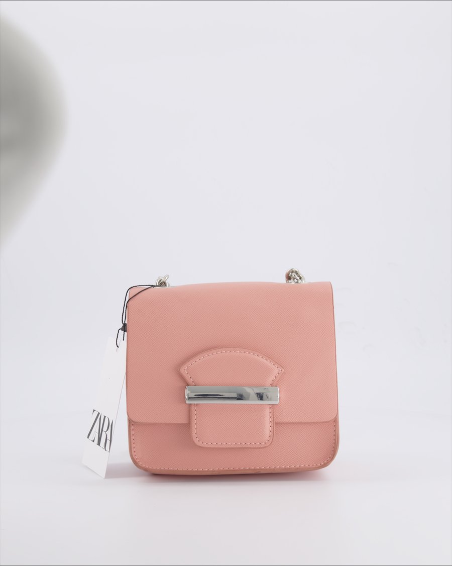 Zara Handbags Polyurethane Pink