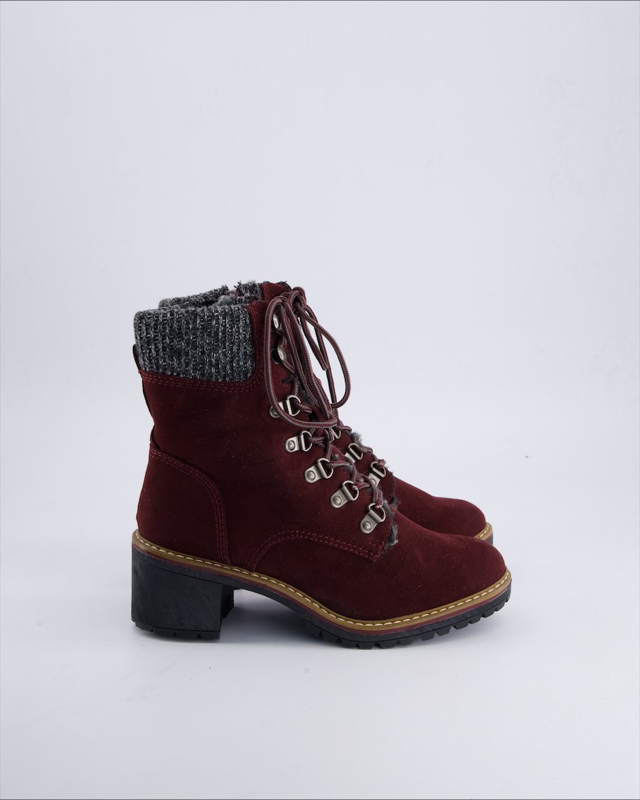 Landrover Ankle boots Suede Burgundy 37 EU