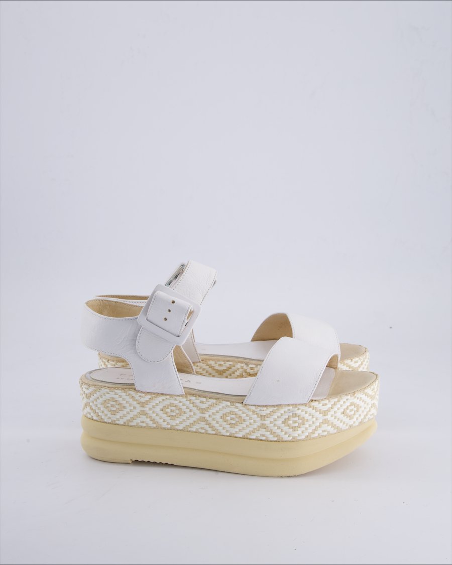 Palomitas By Pamola Barceló Sandals Leather White 38 EU
