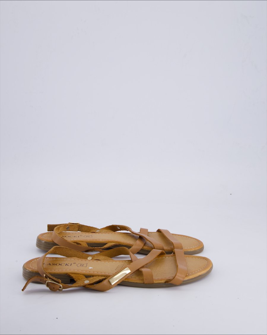 Lasocki Sandals Leather Brown 40 EU