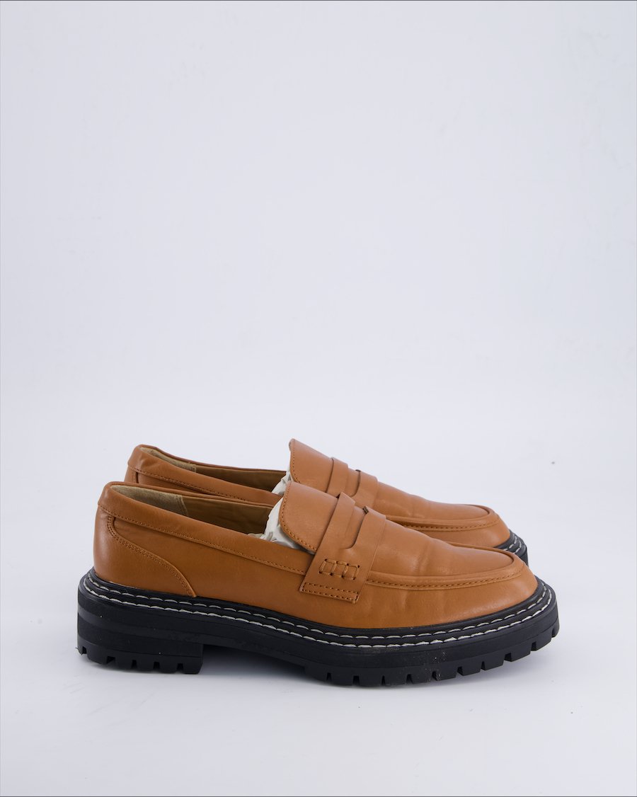 Only Flats Leather Brown 38 EU
